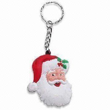 Buy cheap PVC Keychain with Santa Claus Design, Popular for Christmas Gifts and Promotion product