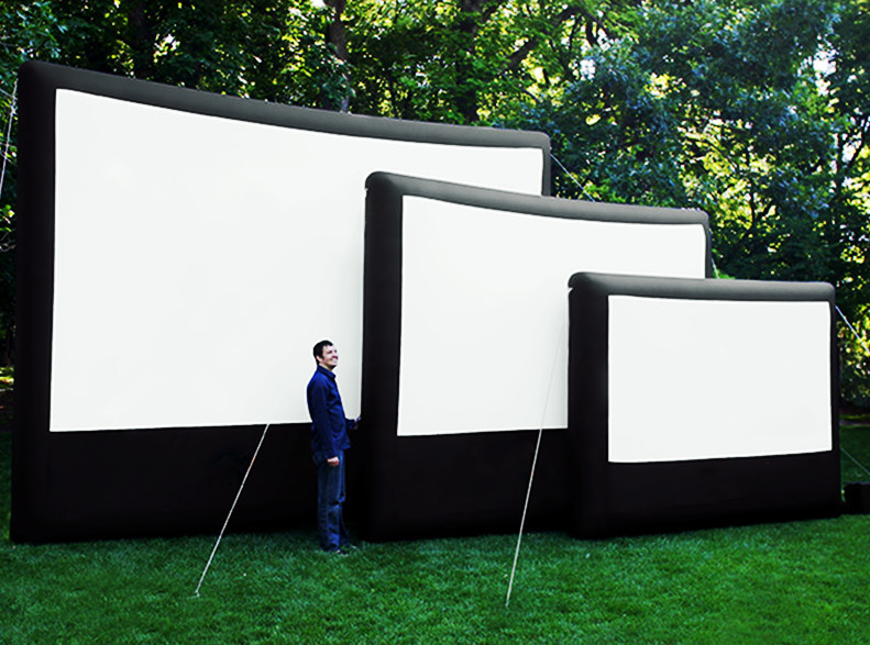 Buy cheap Customized 0.9 Mm PVC Tarpaulin Frame Inflatable Blow Up Movie Screen EN71 product