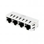 Buy cheap LPJEF123XCNL Without Integrated Magnetics 1X4 Port RJ45 Magjack Connector Before Plastic Post 3.68mm from wholesalers