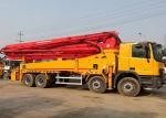 Buy cheap Refurbished 140m3/H 600L Barrel Concrete Boom Pump Truck Orange Four Axle from wholesalers