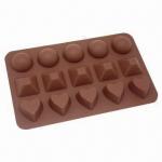 Buy cheap Silicon Chocolate Ice Mould with Heart Shape, -40 to 230°C Temperature Range from wholesalers