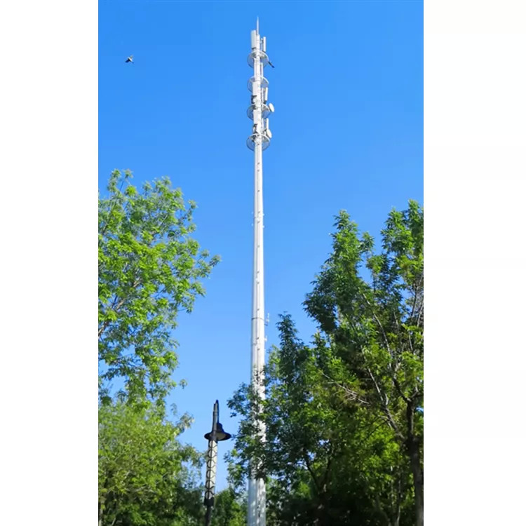 Buy cheap Steel 80 Meter Monopole Antenna Tower Wifi Telecommunication from wholesalers