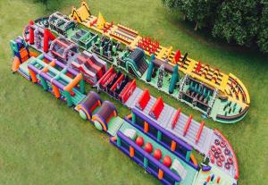 Buy cheap Fireproof Fun Run Inflatable Sports Games / Inflatable Obstacle Challenge product