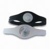 Buy cheap Silicone Balance Bracelet with Holograms and Negative Ion, Customized Designs are Welcome from wholesalers