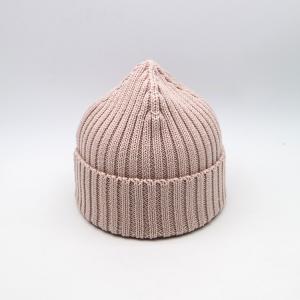 Buy cheap Ladies Cotton Knit Beanie Hats Winter Cold - Proof Pink product