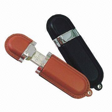 Buy cheap 8gb Leather Flash Drive 32G 64G 128GB High Capacity Multi Color  68*20*13mm product