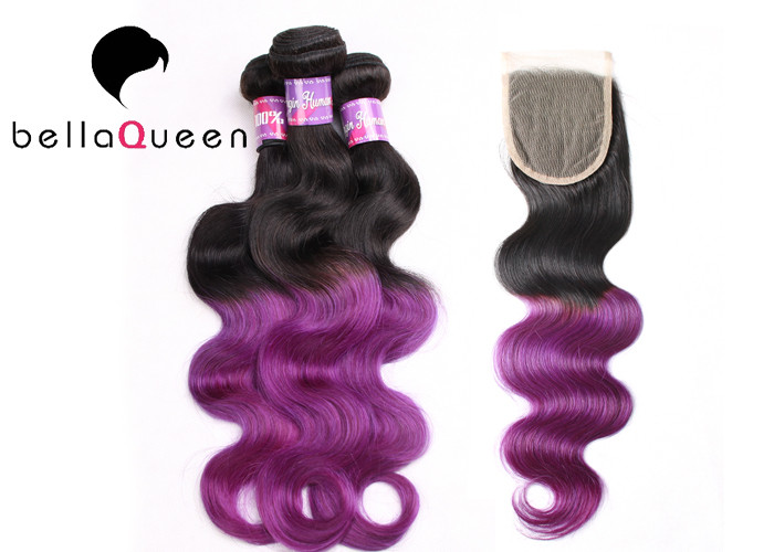 Buy cheap 3+1 Bundle 1 Set Ombre Remy Hair Extensions Grade 6A Virgin Hair product