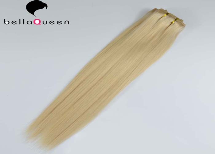 Buy cheap 613 Golden Blonde Straight Clip In Human Hair Extension With No Shedding product