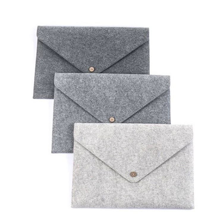 Buy cheap Hot selling unique design gray OEM design folder shape laptop felt bag. size IS a4. 3mm microfiber material from wholesalers