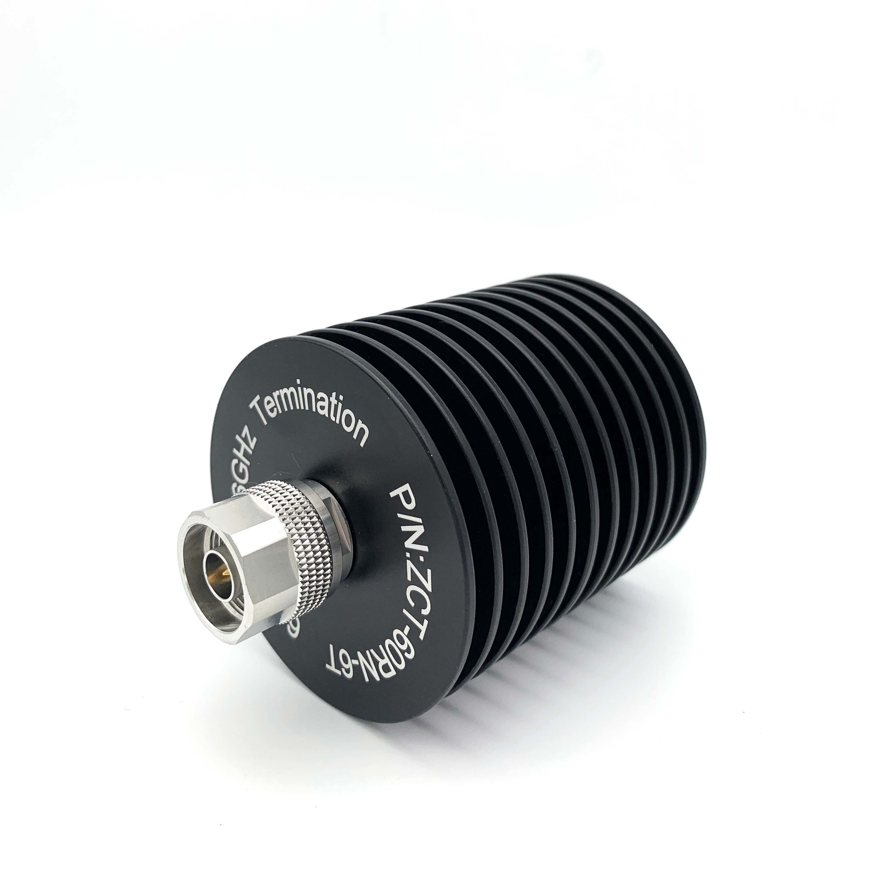 Buy cheap ROHS 60W RF Termination 50 Ohm DC 6GHz Coaxial Black Anodize product