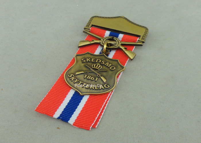 Buy cheap Zinc Alloy Military Awards Medals , 3D Die Casting Short Ribbon Medallions product