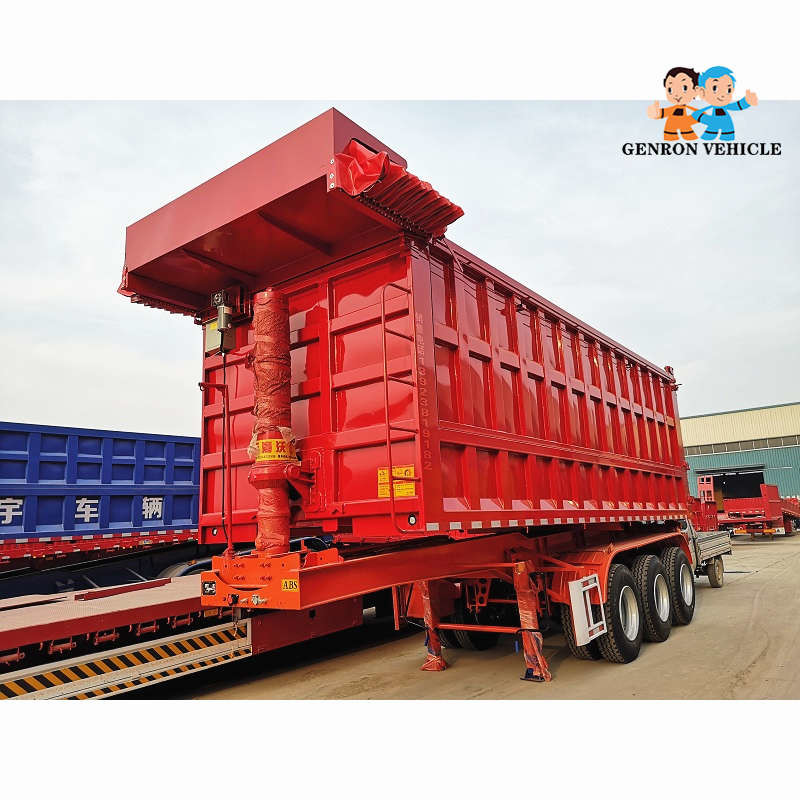 Buy cheap Heavy Duty 60 Tons 3 Axles With Automatic Tarpaulin Dumping Truck Semi Trailer Used To Delivery Sands Or Coal from wholesalers