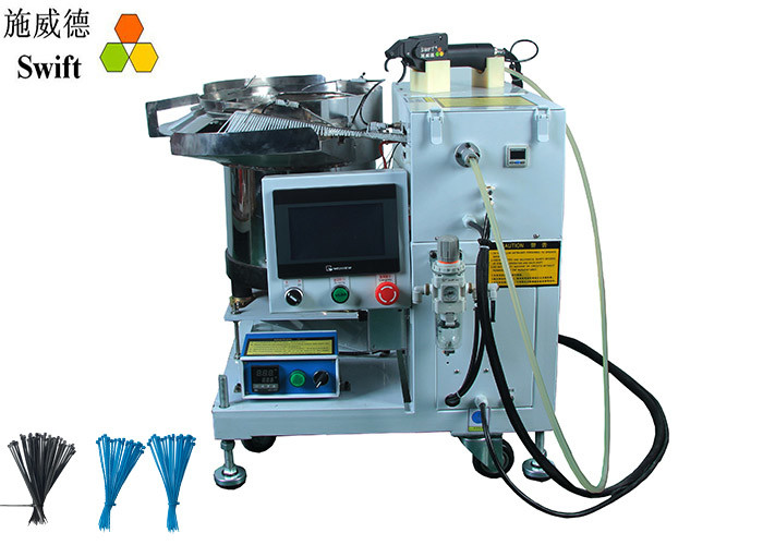 Buy cheap SWT25100H Automatic Cable Tie Warp Machine AC220V For Packing Nylon Zip Ties from wholesalers