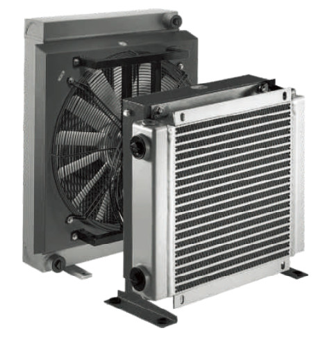Buy cheap Hydraulic Lubrication Aluminum Air Cooled Heat Exchanger with DC/AC Fan Driven from wholesalers