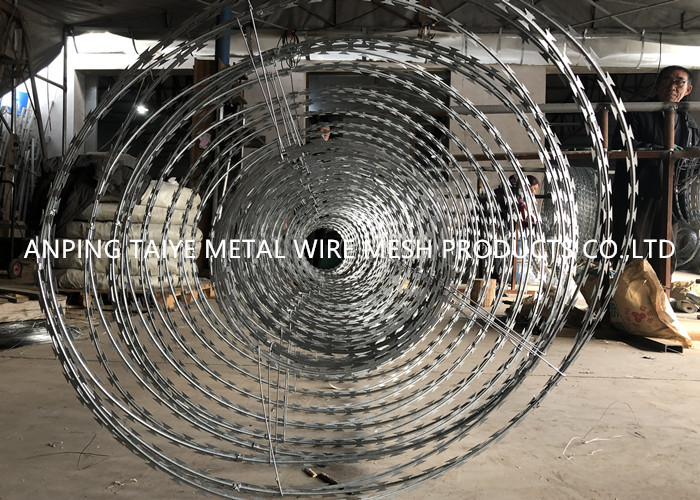 Buy cheap Goverment Use Double Circle BTO30 Razor Wire , SS304 Concertina Coil product
