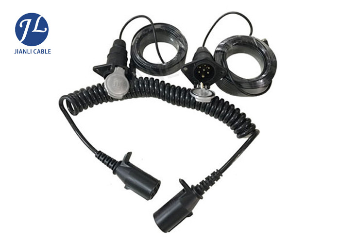 Buy cheap Rear View Camera 7 Pin Spiral Power Cord With Female To Female Metal Connector product