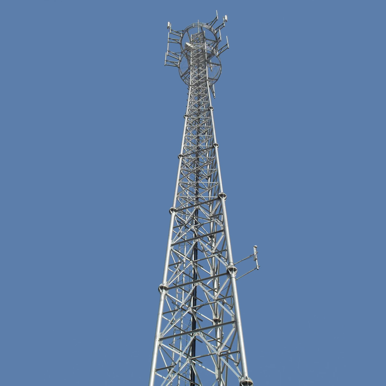 Buy cheap Galvanized 40m Self Supporting Mast For Broadcast product