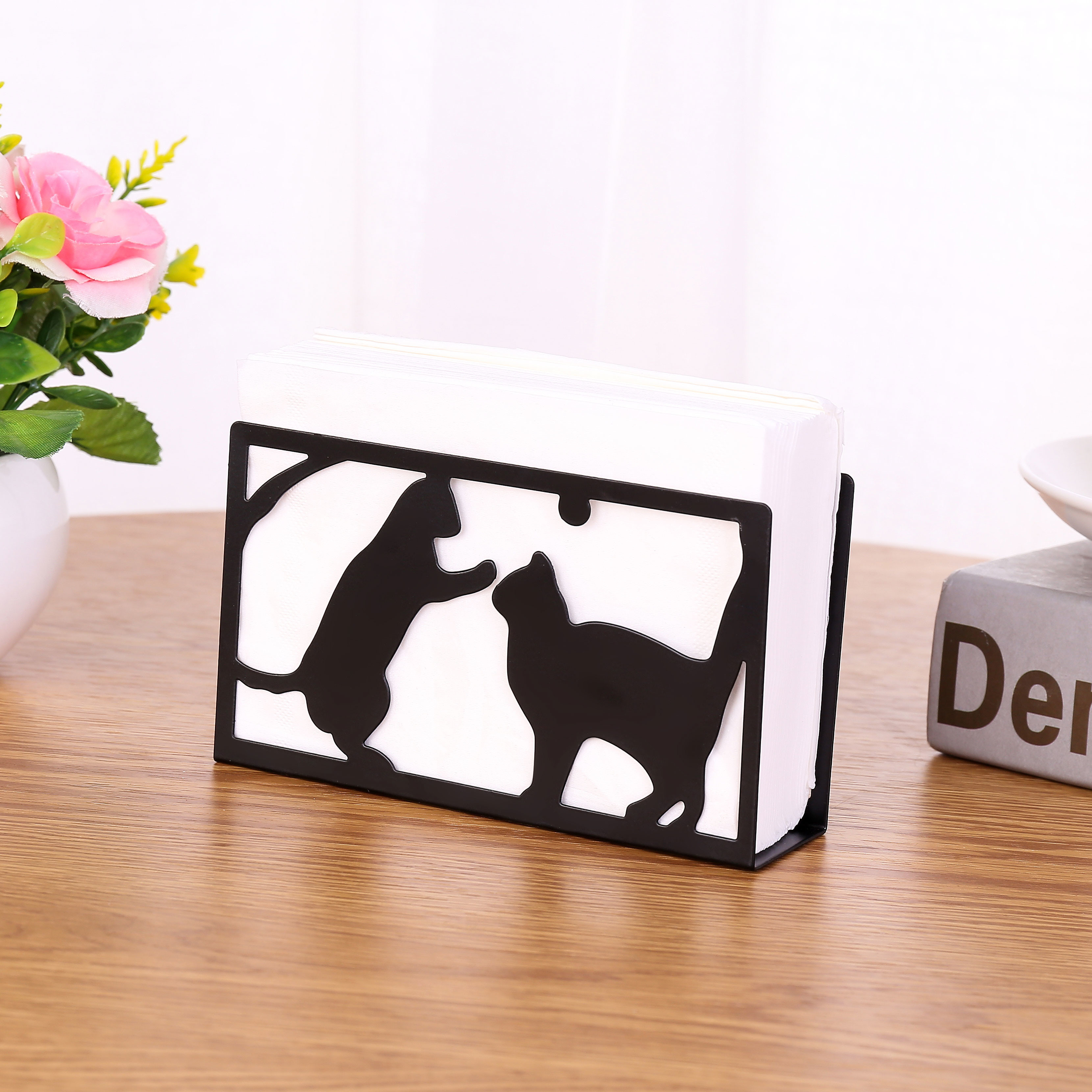 Buy cheap Cat Design Dinner Napkin Holder Metal Tissue Holder Stand Up 15 X 4 X 10cm product