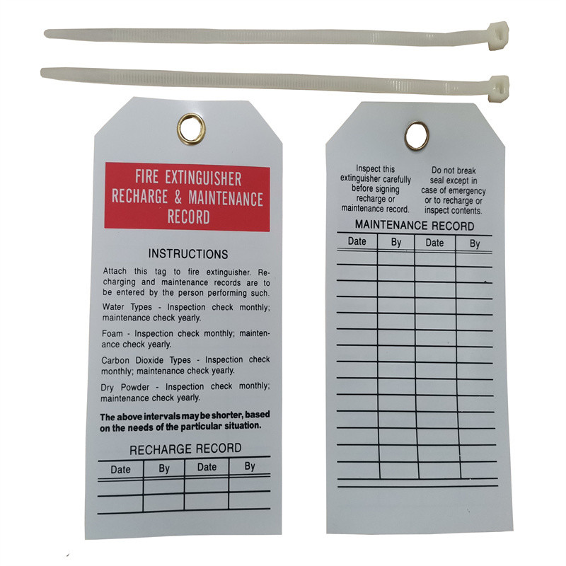 Buy cheap Customized Polyester Fire Extinguisher Inspection Tags 5 3/4inx3in from wholesalers