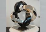 Buy cheap Abstract Black Polished Granite 316 Stainless Steel Sculpture 41cm High from wholesalers