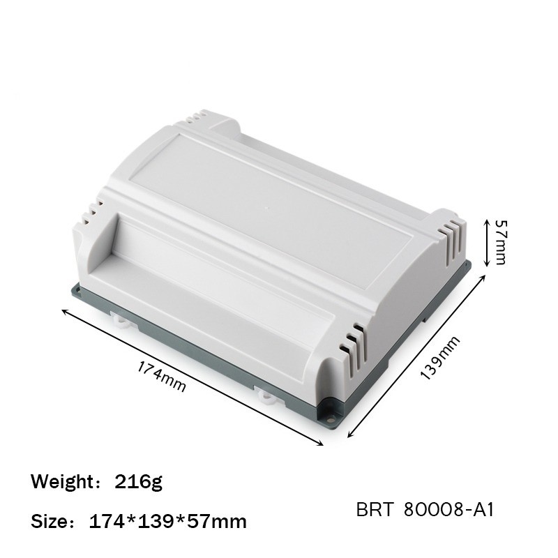 Buy cheap 174*139*57mm Plastic Control Box PLC Enclosure Din Rail ABS Fireproof DIY PCB Shell product