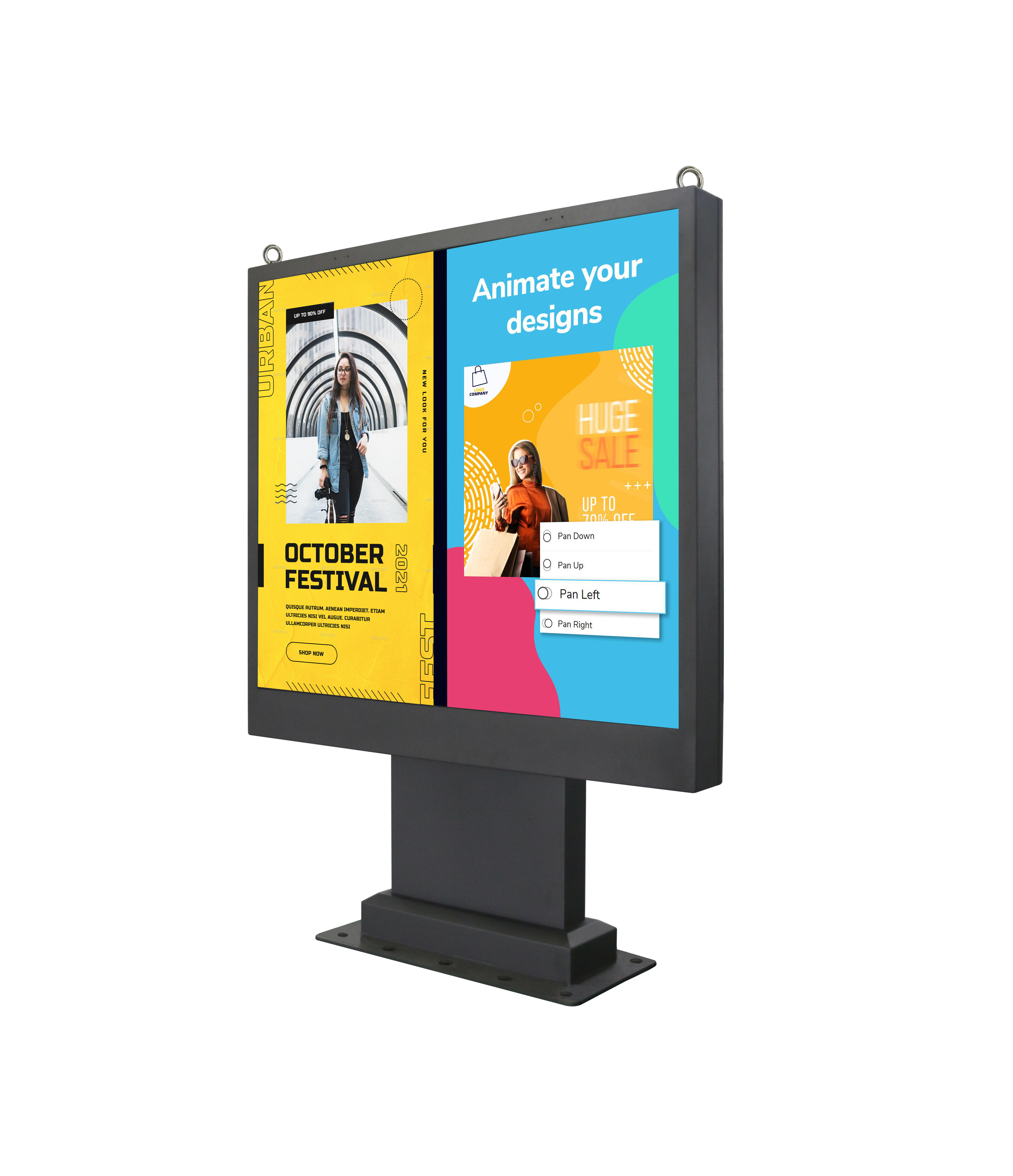 Buy cheap Weatherproof Dual Outdoor LCD Display Kiosk 1500 Nits Waterproof Advertising Screen product