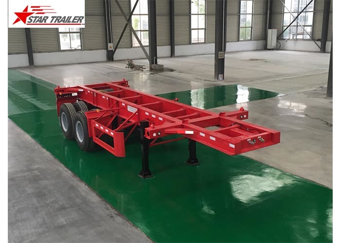 Buy cheap Leaf Spring Type 40 Ft Low Bed Trailer , 40 Foot Triple Axle Trailer For Truck product