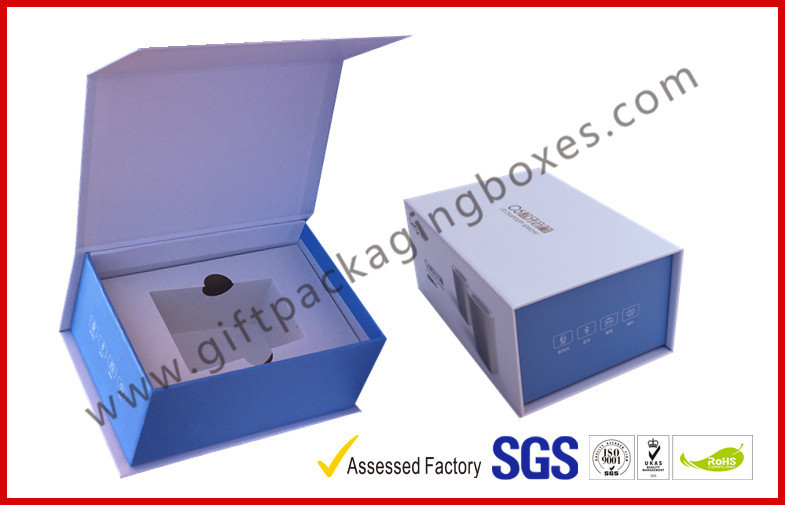 Buy cheap Blue Tooth Speaker Magnetic Rigid Gift Boxes White And Blue Custom Packaging Boxes from wholesalers