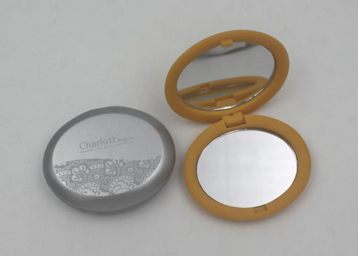 Buy cheap Pocket Size Folding Makeup Mirrors In Plastic Case / Travel Cosmetic Mirror from wholesalers