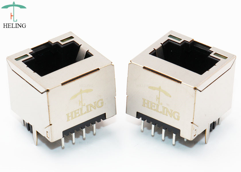 Buy cheap One Port Vertical RJ45 Jack PCB Mount , Customized Female LAN Cable Jack from wholesalers