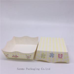 Buy cheap Heat Proof Square Paper Cupcake Liners / Cases Bread Cake Baking Mould Loaf Pan product