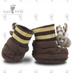 Buy cheap Comfortable Plush Baby Shoes 6 - 12 Month Warm Brown Infant X'Mas Deer Shoe from wholesalers