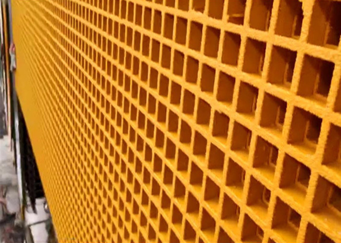 Buy cheap ABS Yellow Fibergrate Molded Grating 38mm*38mm Durable Appearance from wholesalers