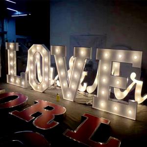 Buy cheap Led Bulb 3ft 4ft Marquee Letter Sign Wedding Love Letters product