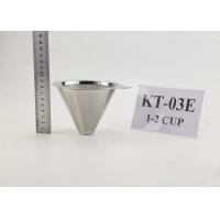 Buy cheap LFGB Standard Paperless Coffee Dripper With Handle , Stainless Steel Coffee Cone product