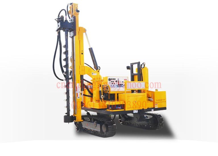 Buy cheap 50M Depth Hydraulic Photovoltaic Pile Hole Drilling Rig Crawler Mounted Low Noise from wholesalers