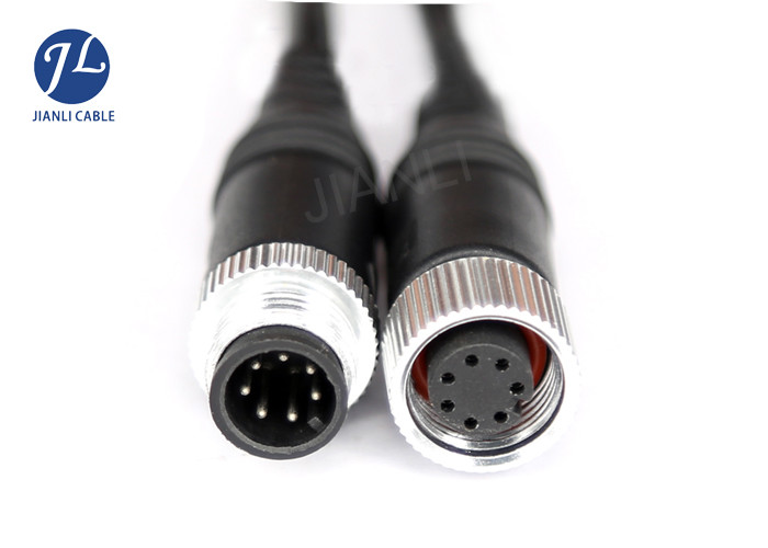 Buy cheap M12 7 Pin Backup Camera Extension Cable , Aviation Connector CCTV Camera Cable product
