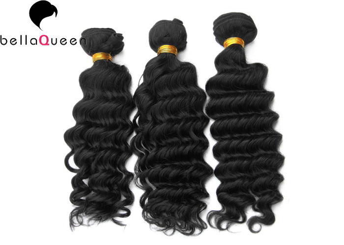 Buy cheap Brazilian Virgin Human Hair, Natural Black Deep Wave Hair Weft Of 100 Gram product