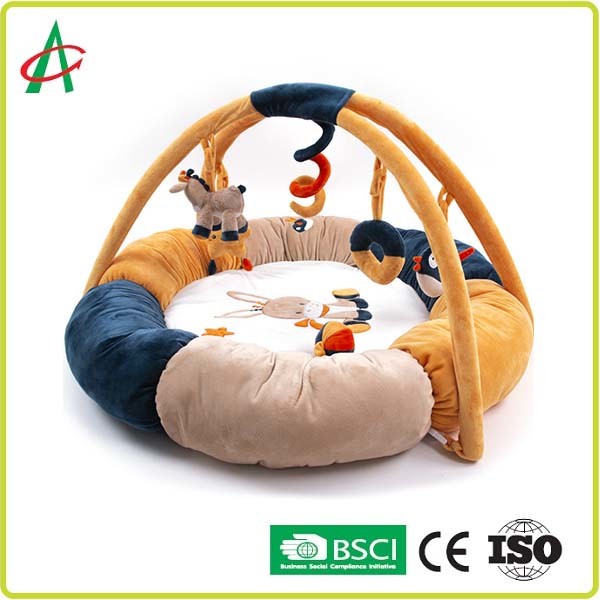 Buy cheap AZO Free bOA fabric Baby Gym Play Mat With Mini Plush Animal Toys from wholesalers