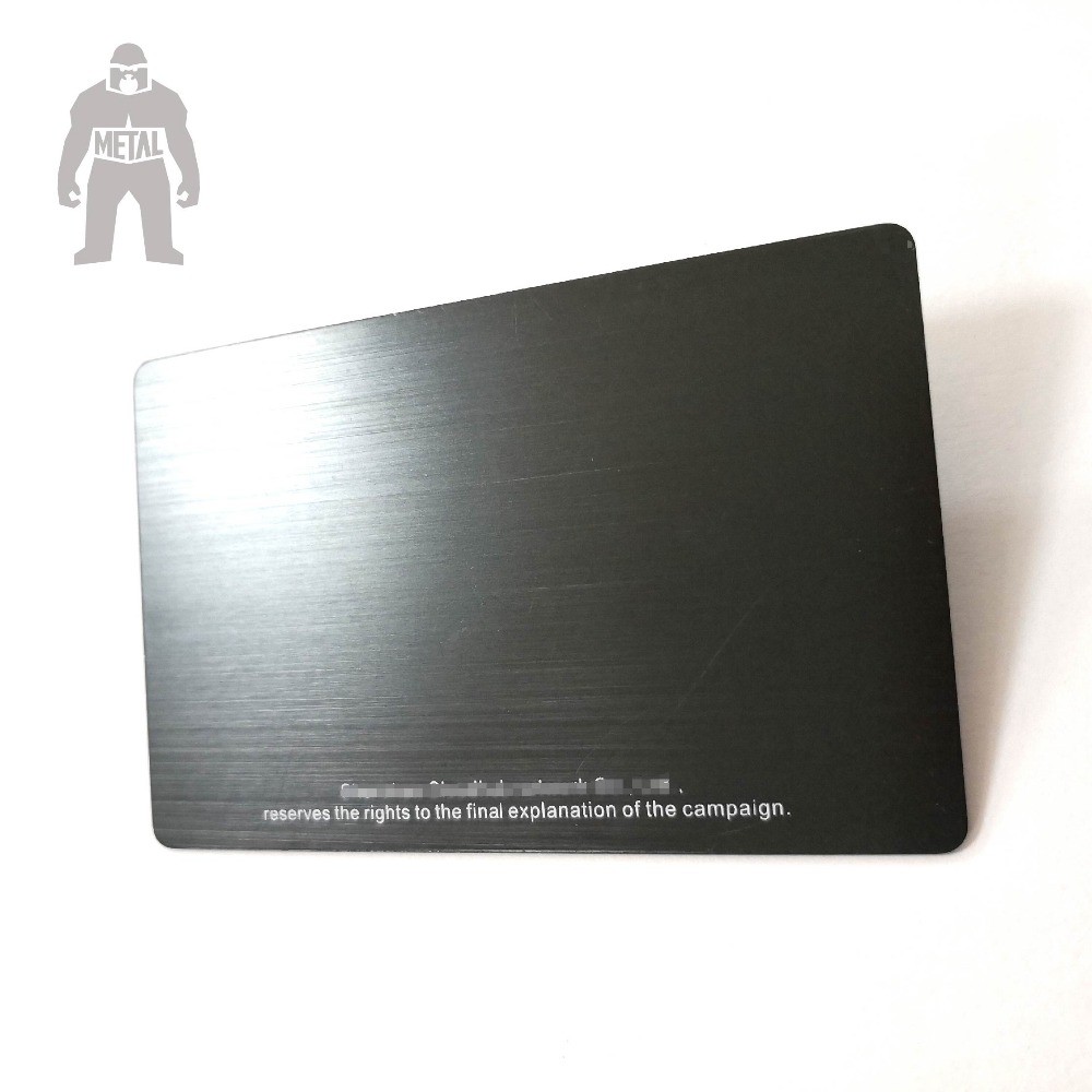 Buy cheap Blank Real Estate Gold Black Aluminium Business Cards High Technique  Laser Engraved product