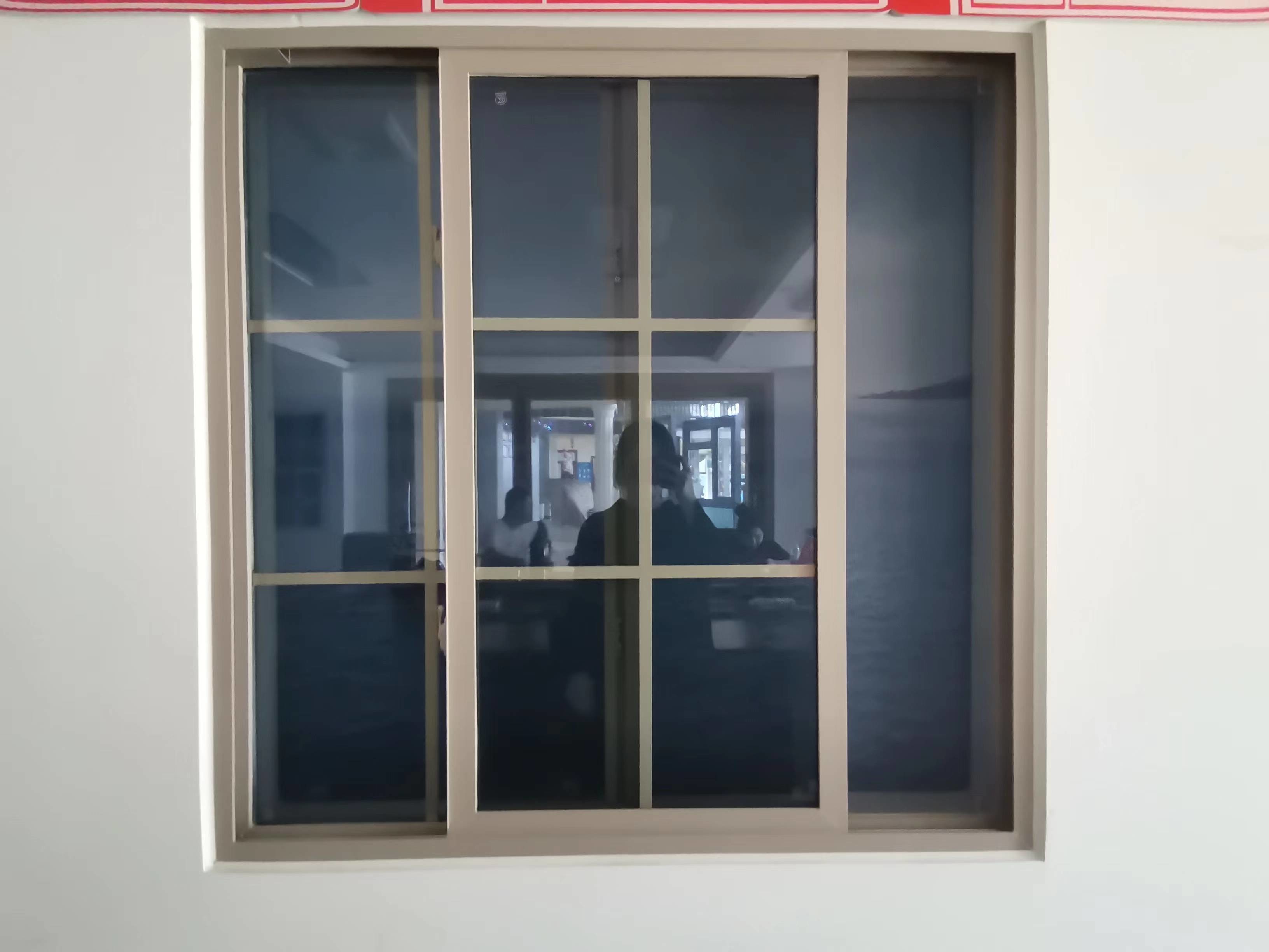 Buy cheap Flush PVC Anthracite Double Glazed Windows With Grill 2.28 Inch from wholesalers