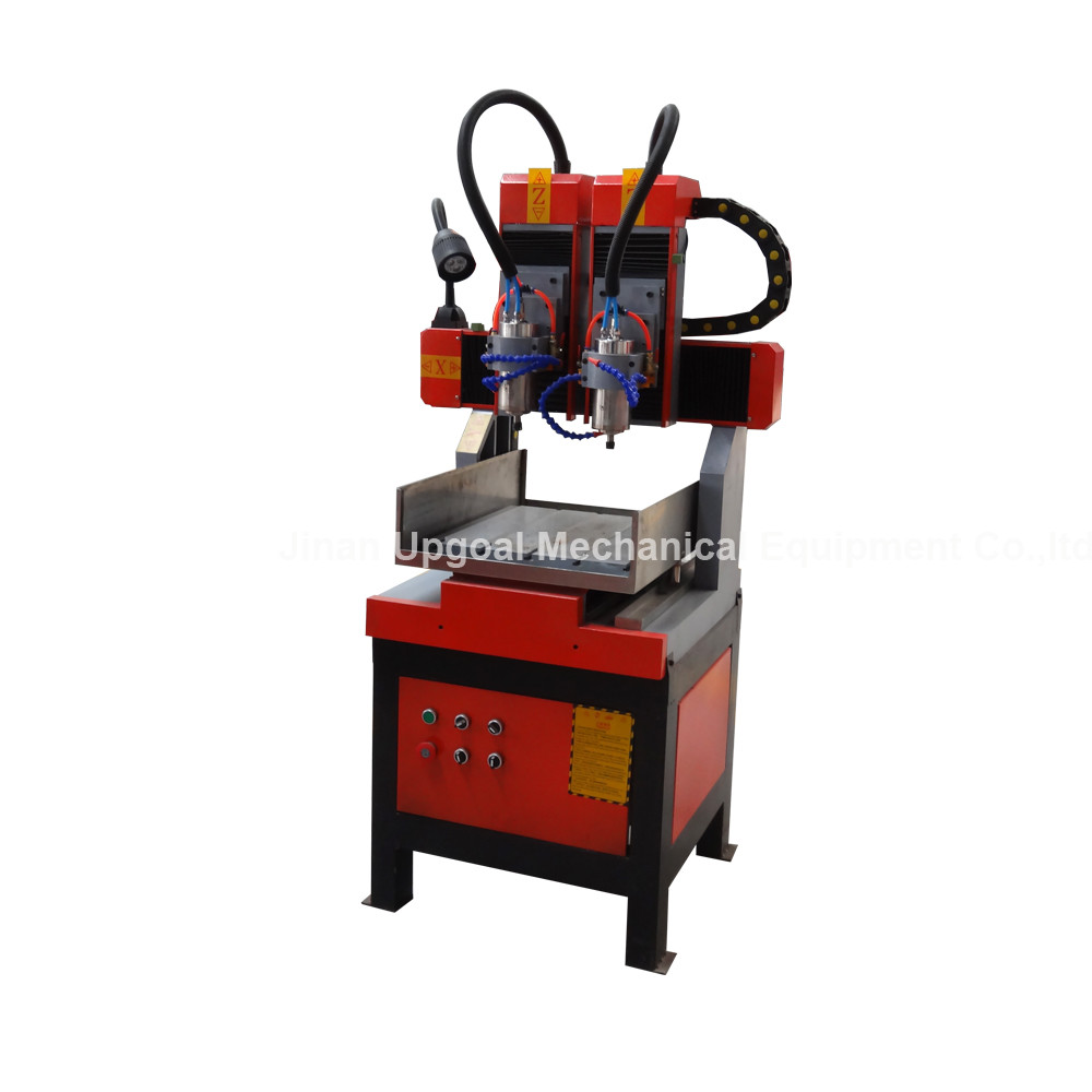 Buy cheap Double Heads 400*400mm Metal Wood Stone CNC Engraving Machine with DSP Control product