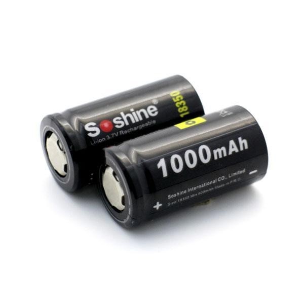 Buy cheap Soshine 18350 Li-ion battery:3.7V 1000mAh product