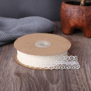Buy cheap Macaron beige color 2.5cm Elastic Band Hollow Flower Ribbon for Sewing Clothing Garment Decorative Lace Trim product