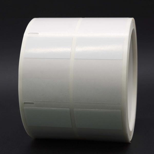 Quality 52x36-19mm Cable Adhesive Label 2mil White Matte Clear Water Resistant Vinyl Cable Label for sale