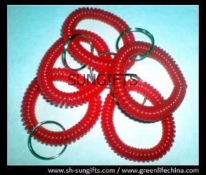 Buy cheap Soft wrist coil, red small coils, plastic coiled key chains product