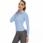 Buy cheap Blue Women Anti UV Horse Riding Tops Equestrian Shirts 230gsm from wholesalers