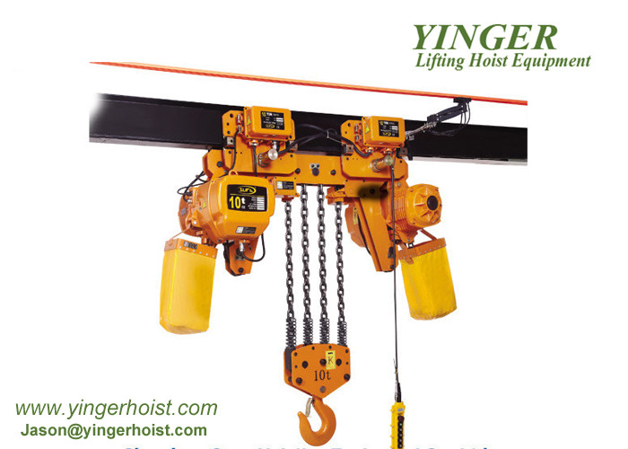 Buy cheap HHBB Single Beam Low Headroom Chain Hoist , 2 Ton Electric Chain Hoist with Electromagnetic Brake low headroom hoist from wholesalers