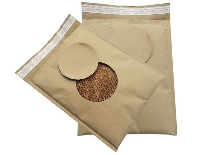 Fully Biodegradable Cellular Shaped Paper lining Padded Bag Custom Mailer Logo for sale