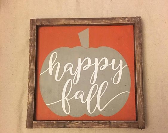 Buy cheap Pumpkin Pattern Thanksgiving Wall Sign Sayings Wall Art Painting For Home Decor product